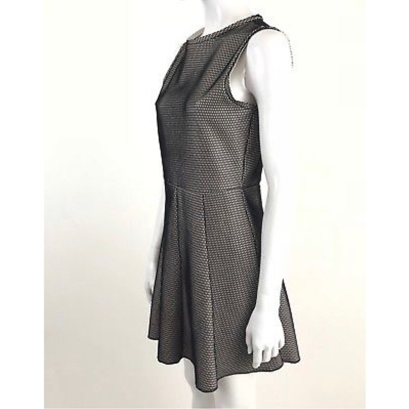 Zara Large Black Fishnet Overlay Sleeveless Dress - Picture 3 of 5